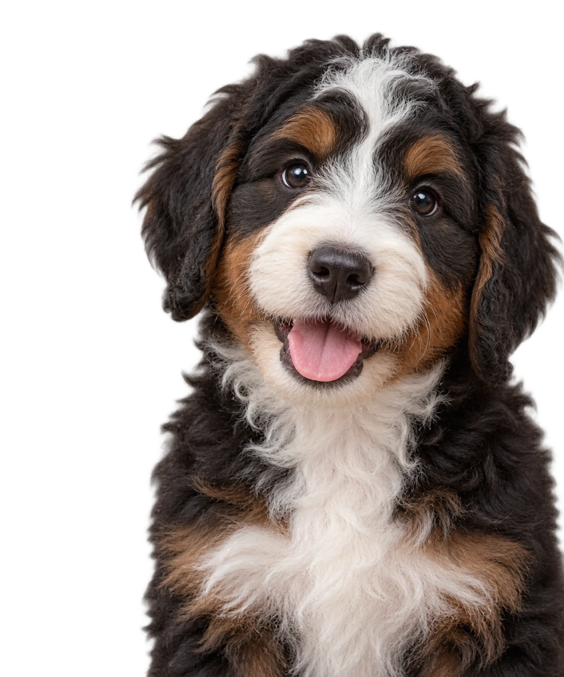 A Bernedoodle puppy
