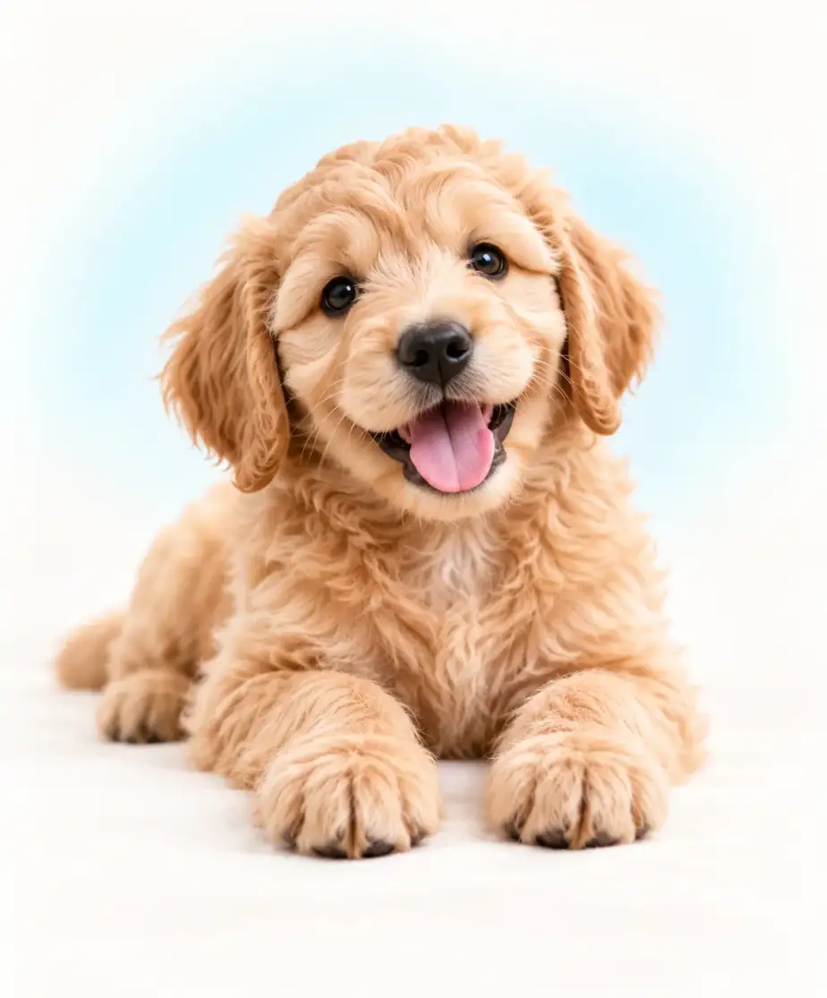 Happy golden puppy